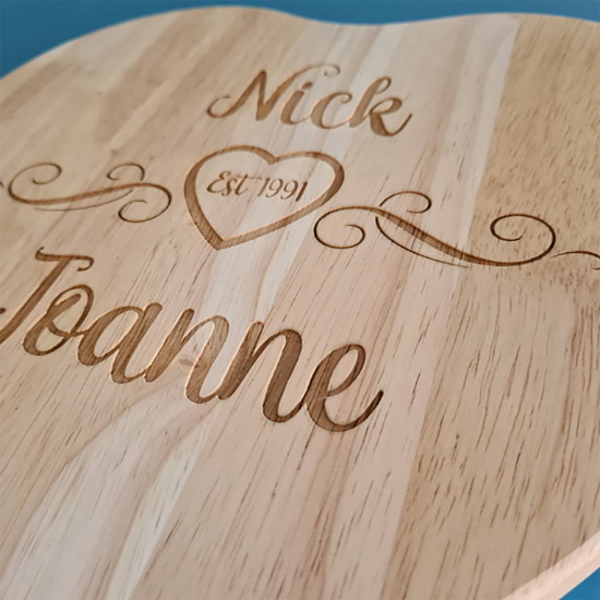 Wooden Heart Chopping Board