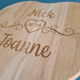 Wooden Heart Chopping Board