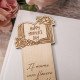 Wooden Mother's Day Bookmark - Flowers