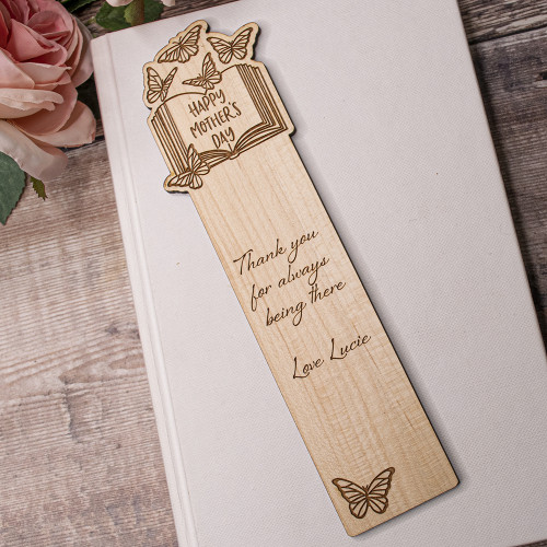 Wooden Mother's Day Bookmark - Butterflies Wooden Mother's Day Bookmark - Butterflies