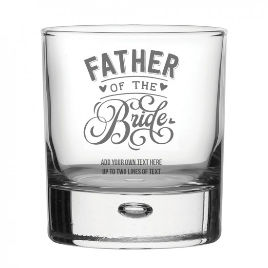 Engraved Whiskey Glass - Father of the Bride