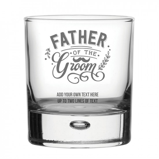 Engraved Whiskey Glass - Father of the Groom