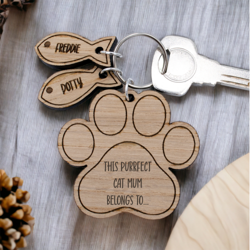 Cat Mum Keyring Cat Mum Keyring