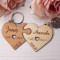Couples Heart Keyrings