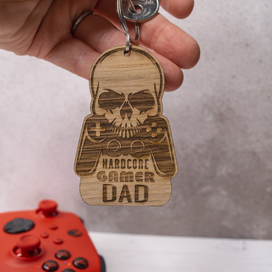 Hardcore Gamer Dad Keyring Hardcore Gamer Dad Keyring