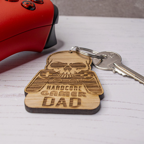 Hardcore Gamer Dad Keyring Hardcore Gamer Dad Keyring