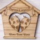 Peeking Lovebirds in House Keyring Peeking Lovebirds in House Keyring