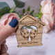 Peeking Lovebirds in House Keyring Peeking Lovebirds in House Keyring