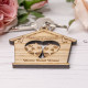 Peeking Lovebirds in House Keyring Peeking Lovebirds in House Keyring