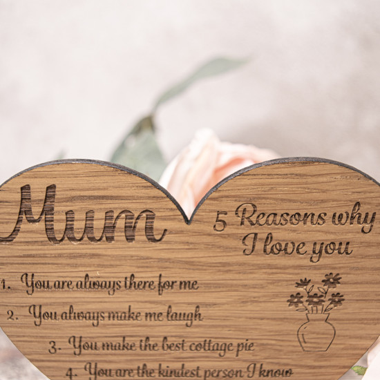 Reasons Why I Love You Heart Ornament