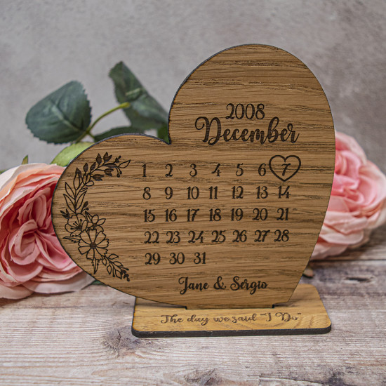 Memorable Date Heart Ornament
