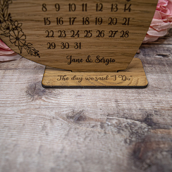 Memorable Date Heart Ornament