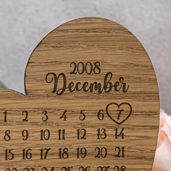 Memorable Date Heart Ornament