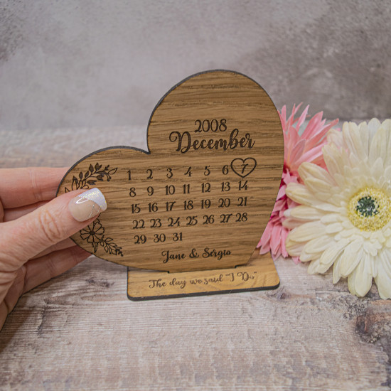 Memorable Date Heart Ornament