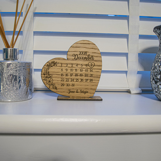 Memorable Date Heart Ornament