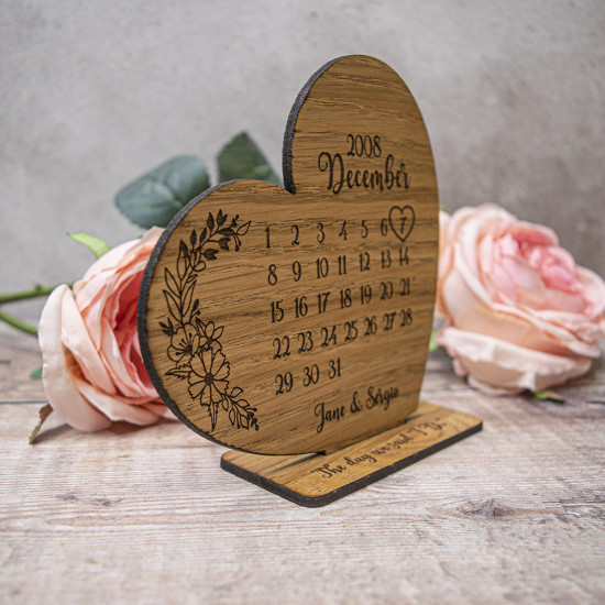 Memorable Date Heart Ornament