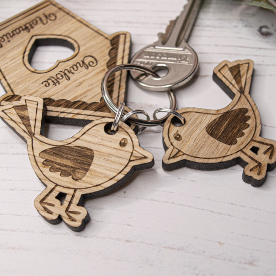 Lovebirds and House Keyring Lovebirds and House Keyring