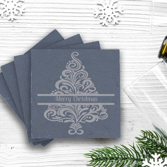Christmas Tree Split Coasters