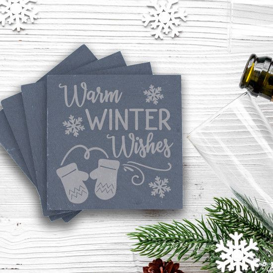 Warm Winter Wishes Coasters