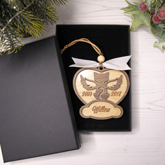 Cat Memorial Christmas Ornament