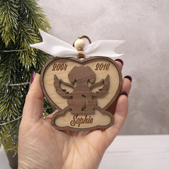 Dog Memorial Christmas Ornament