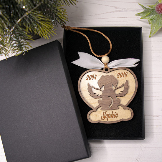 Dog Memorial Christmas Ornament