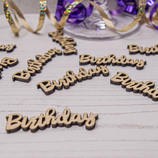 Wooden Birthday Party Table Confetti