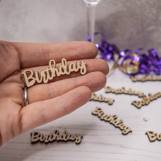 Wooden Birthday Party Table Confetti