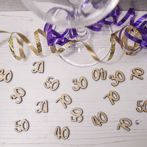 Wooden Number Table Confetti - Maple Wooden Number Table Confetti - Maple