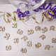 Wooden Number Table Confetti - Maple