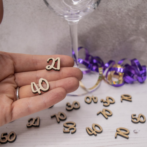 Wooden Number Table Confetti - Maple Wooden Number Table Confetti - Maple
