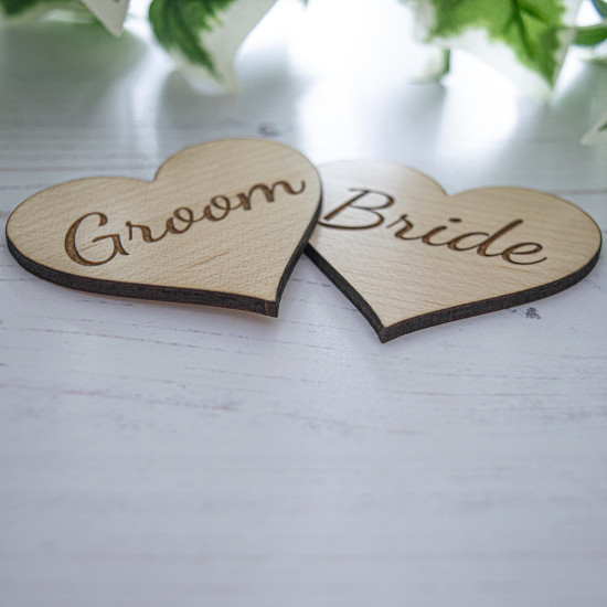 Wooden Wedding Table Place Names - Maple