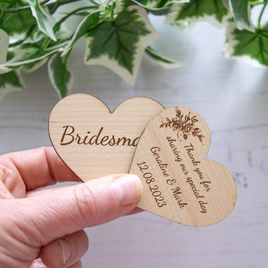 Wooden Wedding Table Place Names - Maple