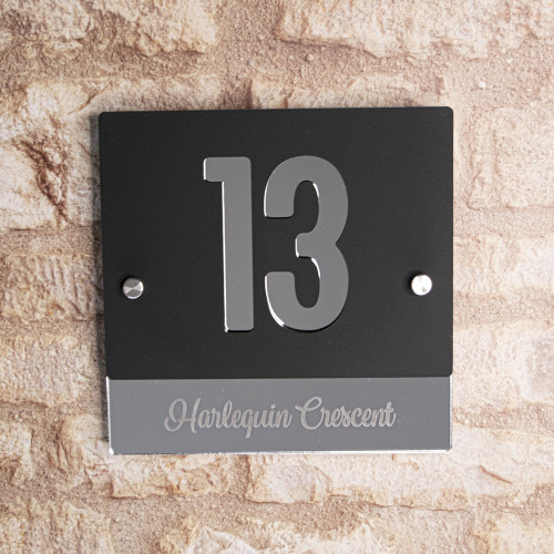 Modern House Number Sign Modern House Number Sign