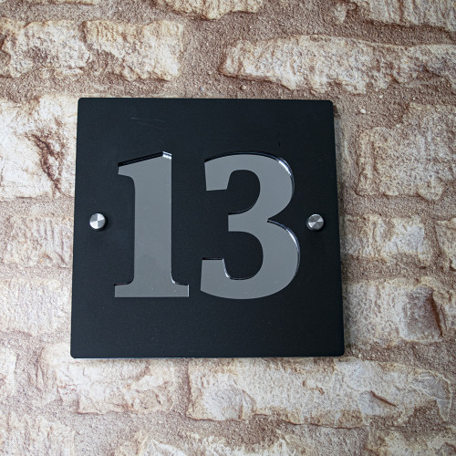 Contemporary Square House Number Sign Contemporary Square House Number Sign