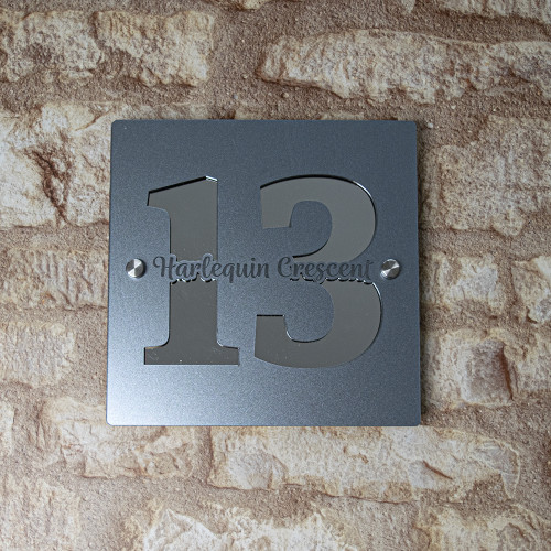 Contemporary House Number Sign Contemporary House Number Sign