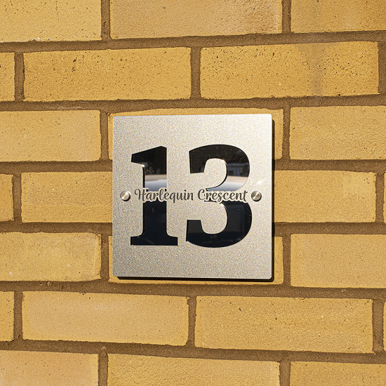 Contemporary House Number Sign