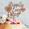 Wooden Wedding Cake Topper -  Happily Ever After