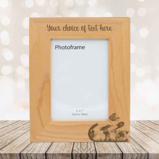 Cat and Butterfly Picture Frame