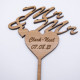 Wooden Wedding Cake Topper -  Mr & Mr