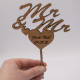 Wooden Wedding Cake Topper -  Mr & Mr