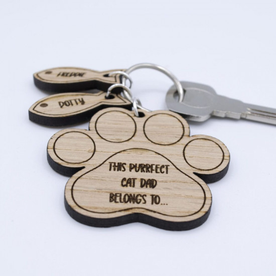 Cat Dad Keyring Cat Dad Keyring