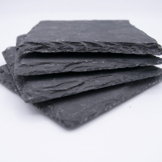 Set of 4 Slate Family Bar Coasters