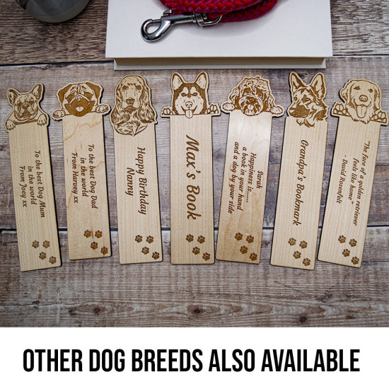 Wooden German Shepherd Bookmark