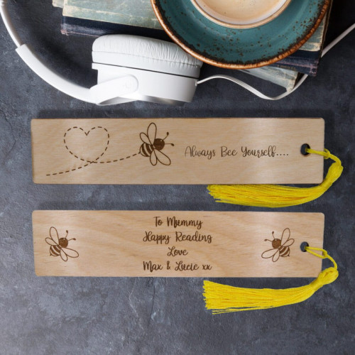 Engraved Wooden Bee Bookmark - Always Bee Yourself Engraved Wooden Bee Bookmark - Always Bee Yourself