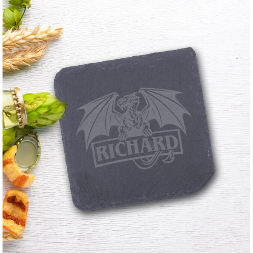 Slate Coaster - Dragon