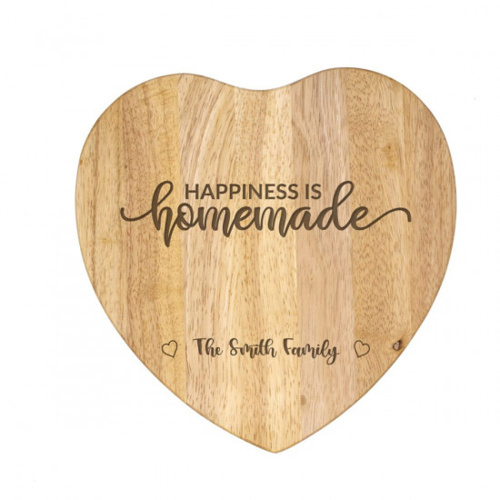Wooden Heart Chopping Board - Happiness is Homemade