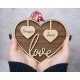 Wooden Hanging Heart Ornament