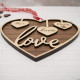 Wooden Hanging Heart Ornament