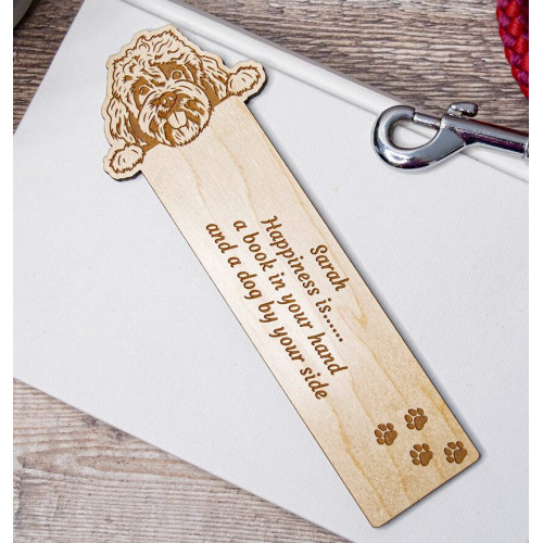 Wooden Cockapoo Bookmark